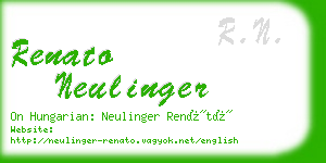 renato neulinger business card